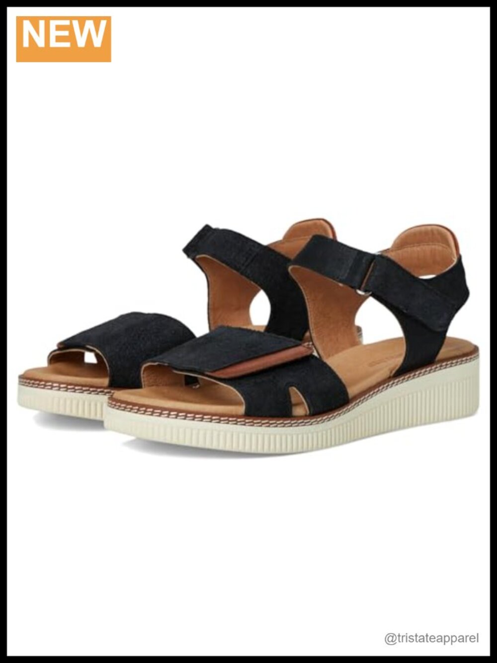 Eric Michael Ariana Wedge Sandal Leather Adjustable Comfort Open Toe Slingback